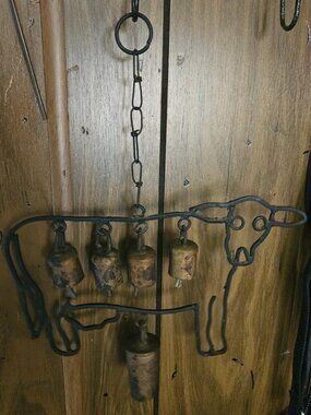 Copper Cow Wind Chime - Farmhouse Rustic Porch Decor